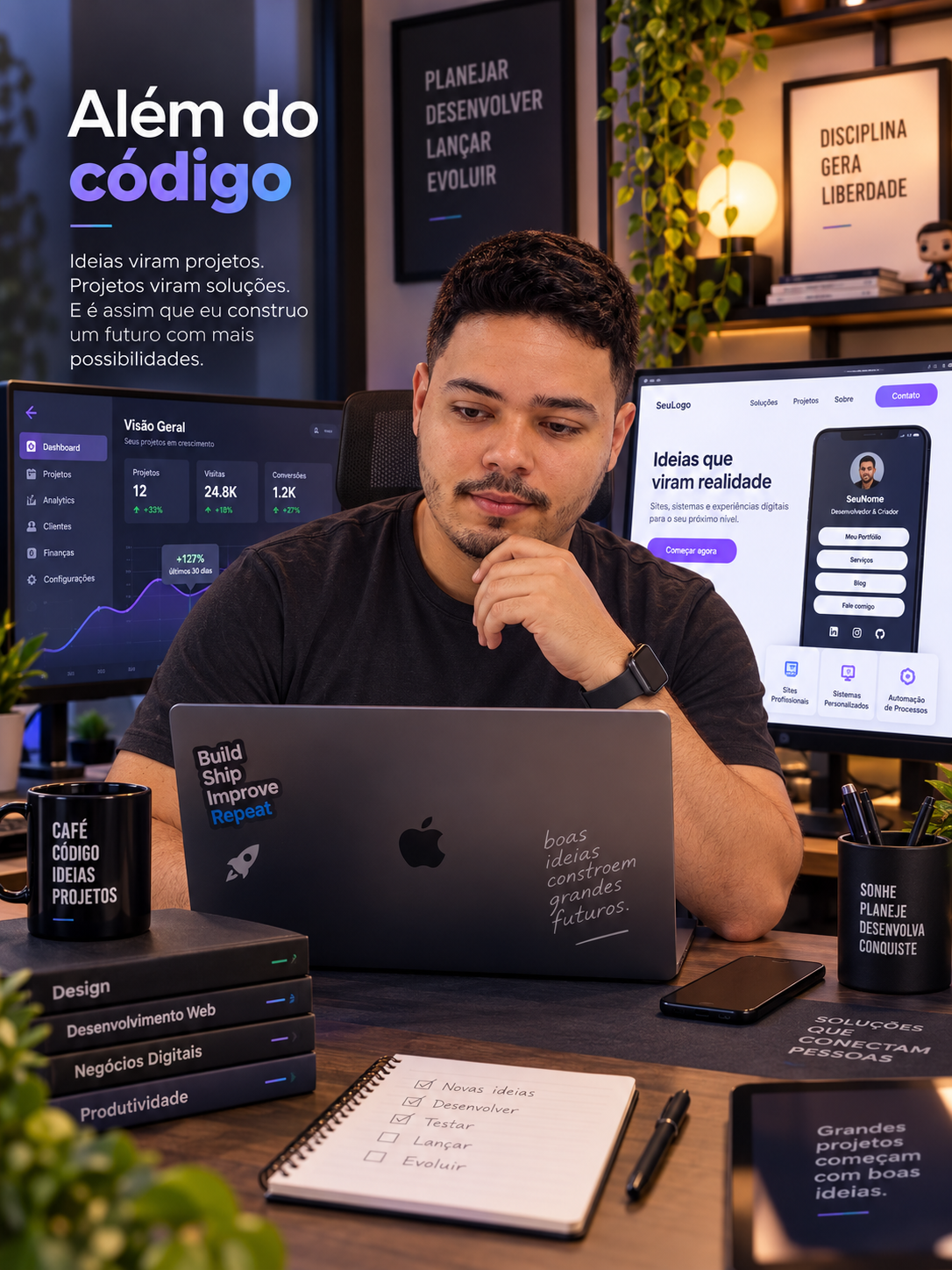 Além do código